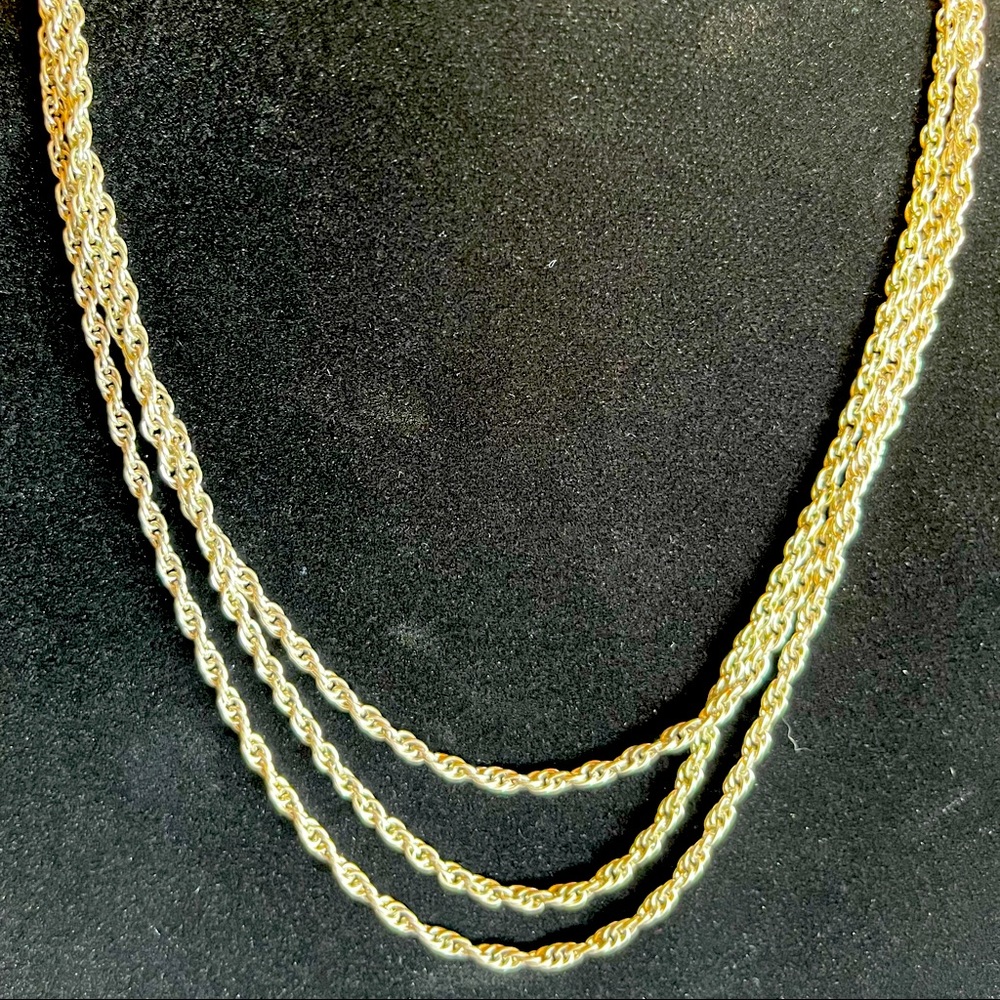 Triple strand 999 Silver Rope Necklace